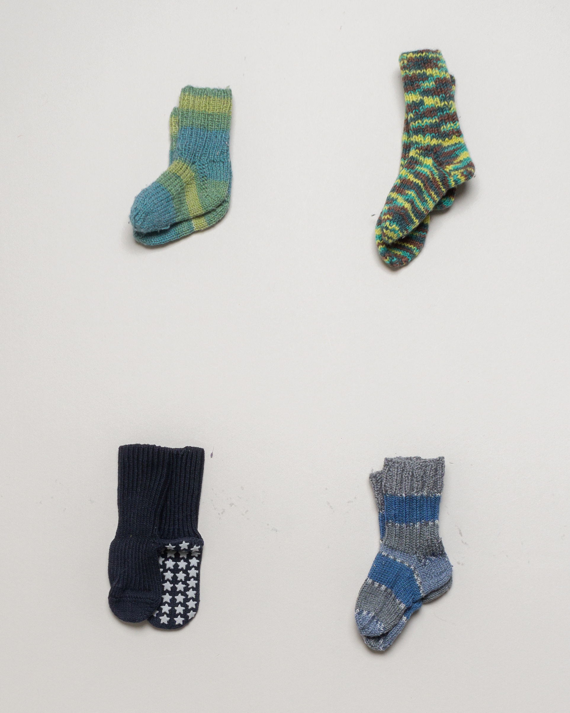 1 Paar Socken Gr. 17-18  - Handmade 1x Stopper Socken bunt  
