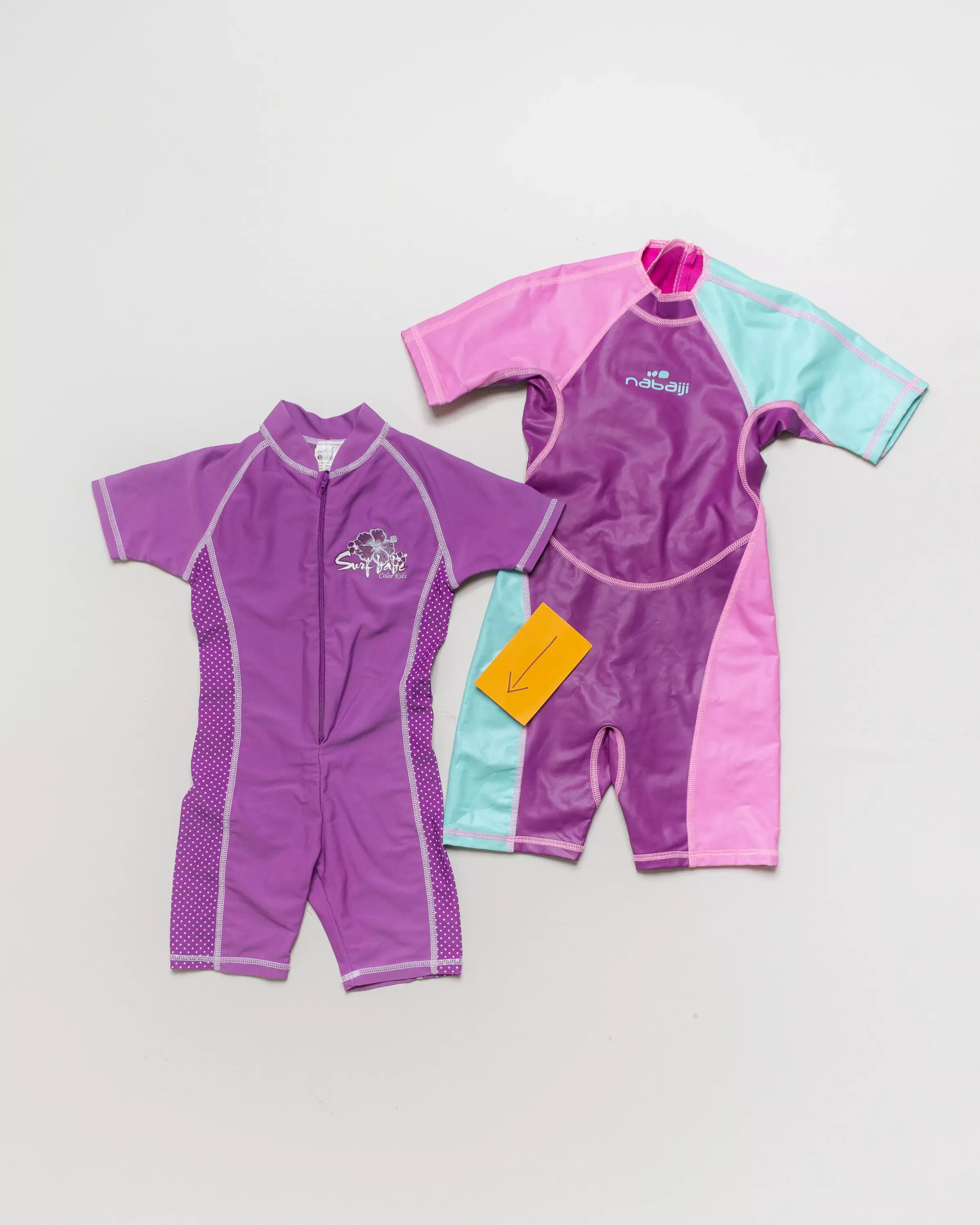 2 UV Schutz Overalls Gr. 86 – von nabdijii lila Strand Schwimmkleidung Mädchen Set Pack