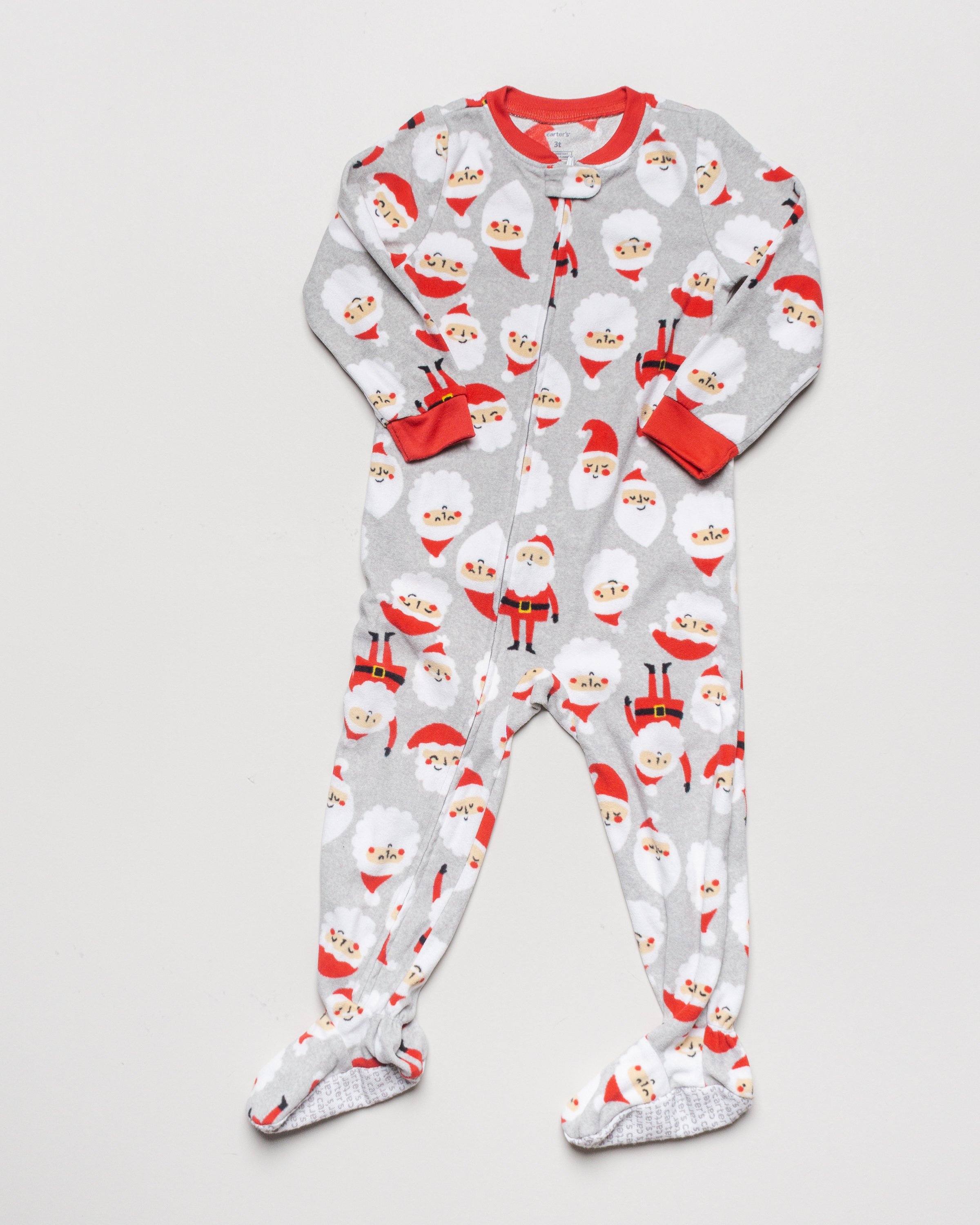1 Strampler Gr. 98 - Strampler Weihnachten Weihnachtsmann Schlafanzug