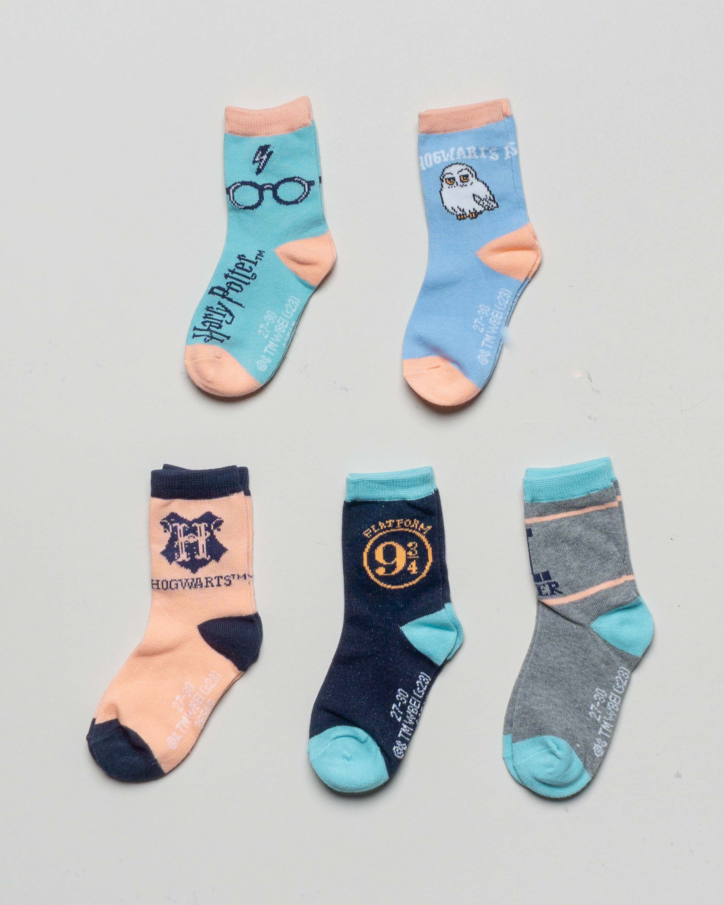 5 Paar Socken Gr. 23-34 – NEU Harry Potter rosa Mädchen Jungen