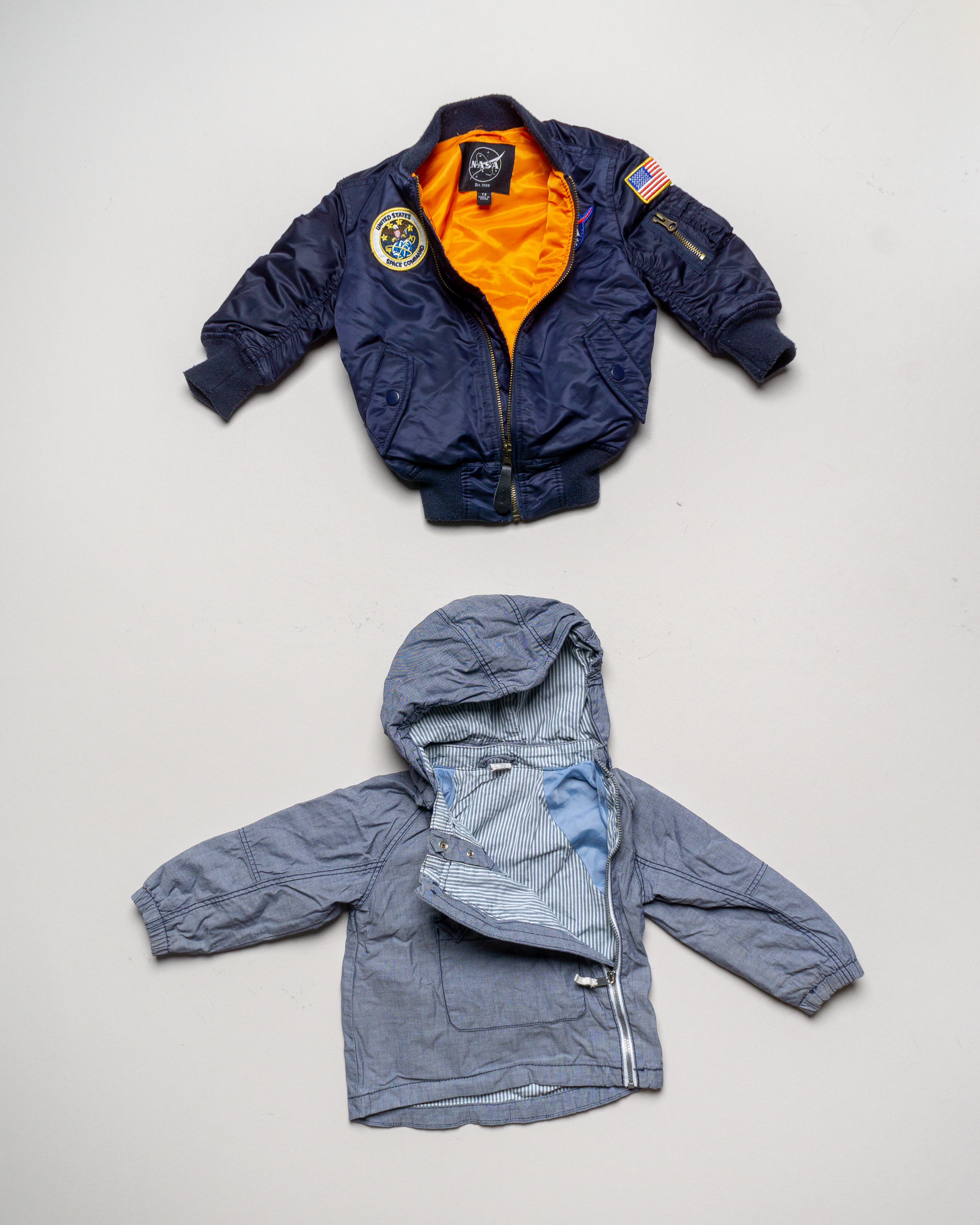 1 Jacke Gr. 86 – Kapuze blau Jungen Mädchen Frühlingsjacke leicht Zipper