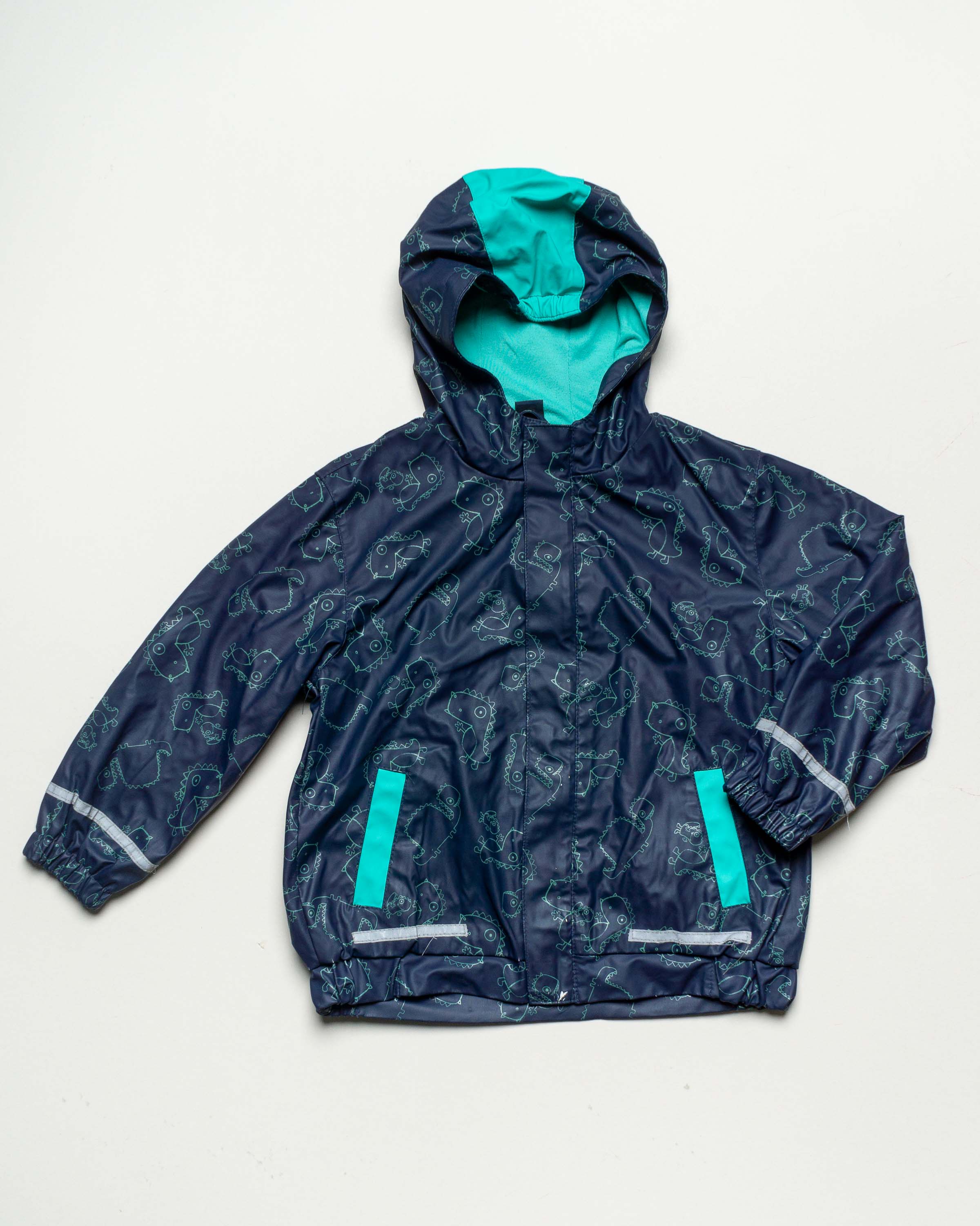 Matschjacke Gr. 116 - gefüttert Regenjacke blau Mädchen Junge 