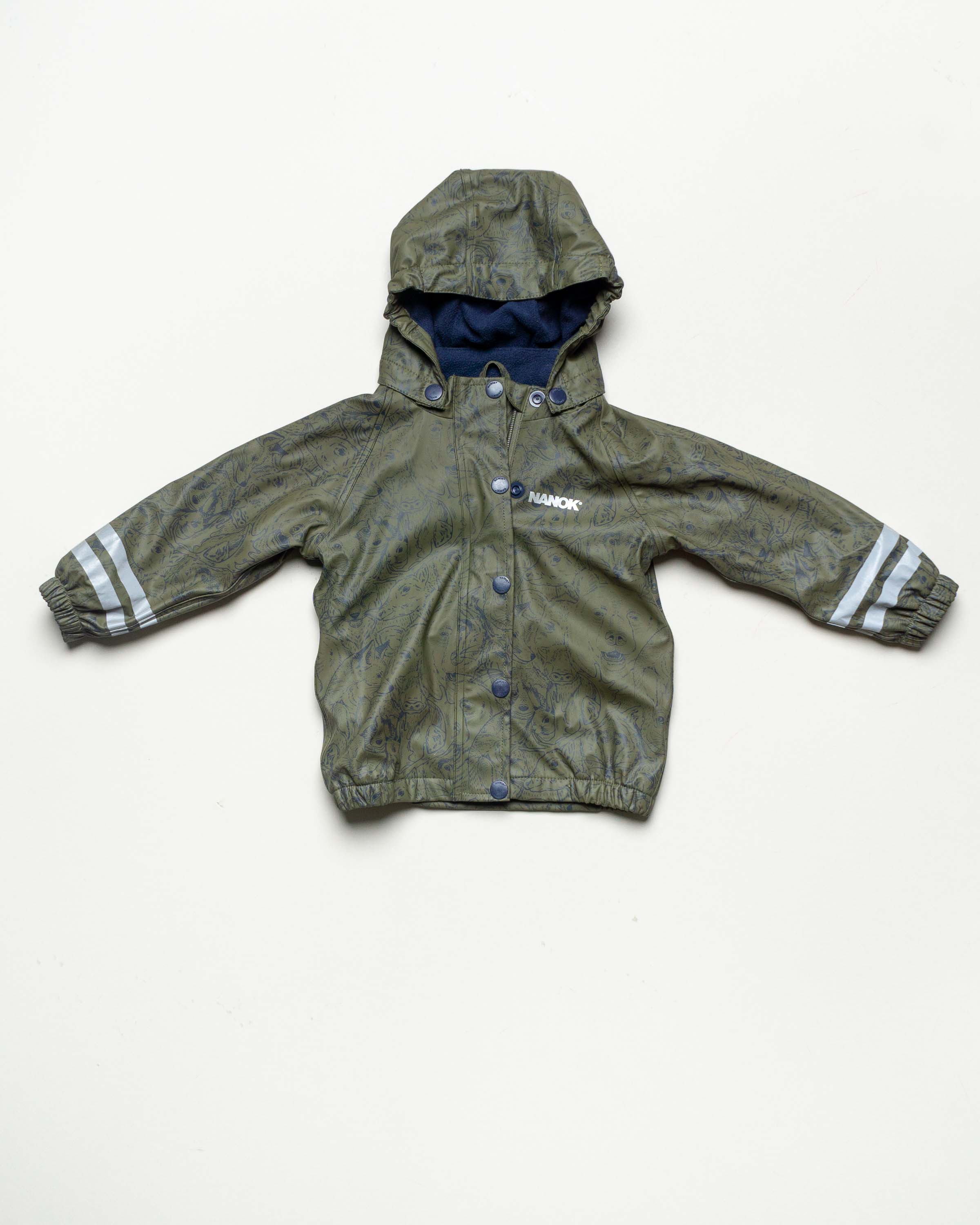 Matschjacke Gr. 74/80 - gefüttert Regenjacke grün Mädchen Junge 