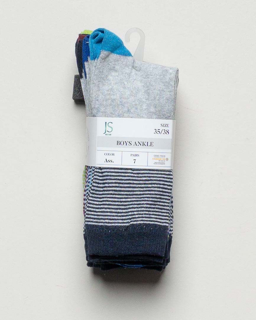 7 Paar Socken Gr. 35-38 – NEU Strümpfe Ringel bunt Set Pack Jungen Mädchen