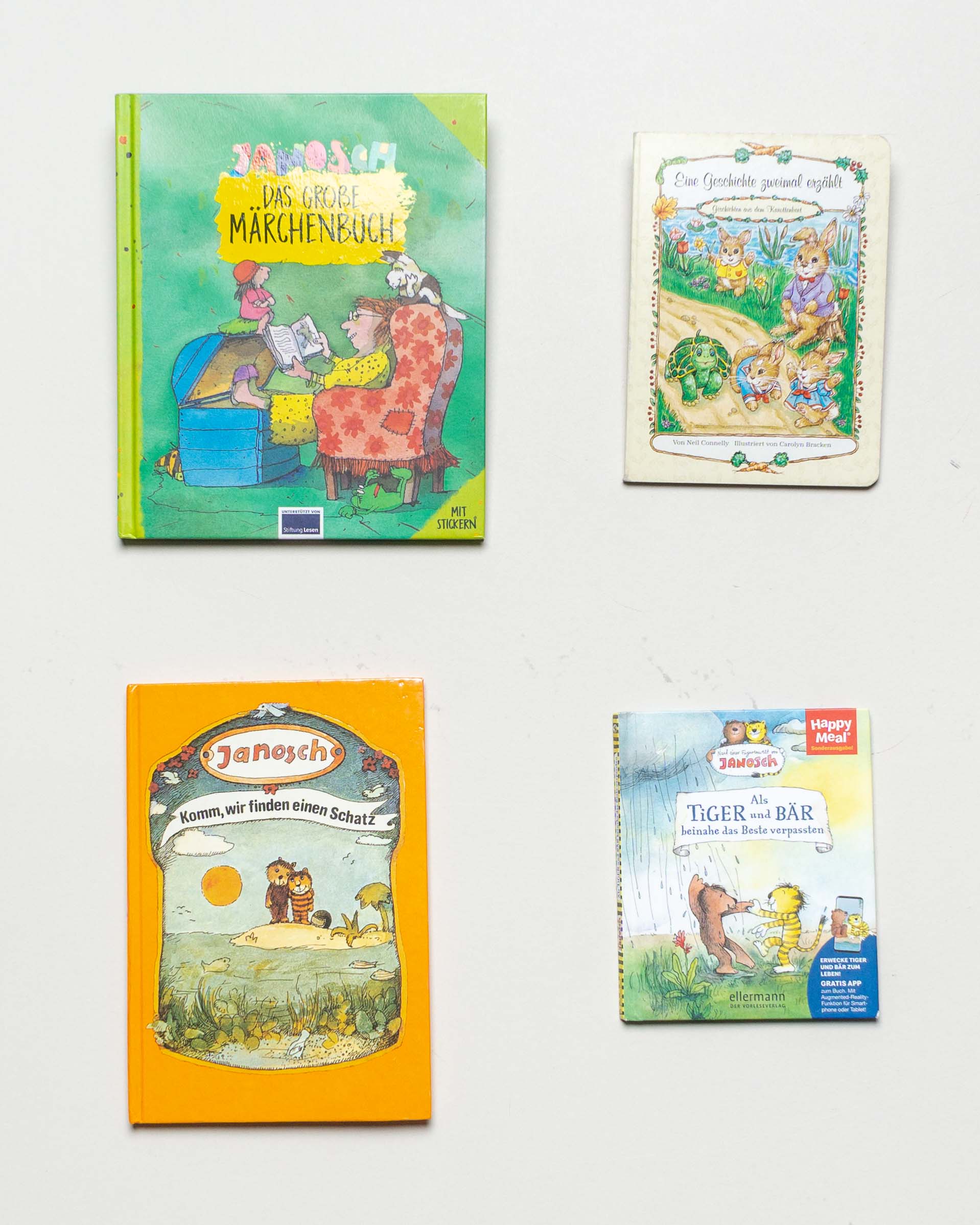 4 Bücher – Janosch Tiger und Bär Märchenbuch