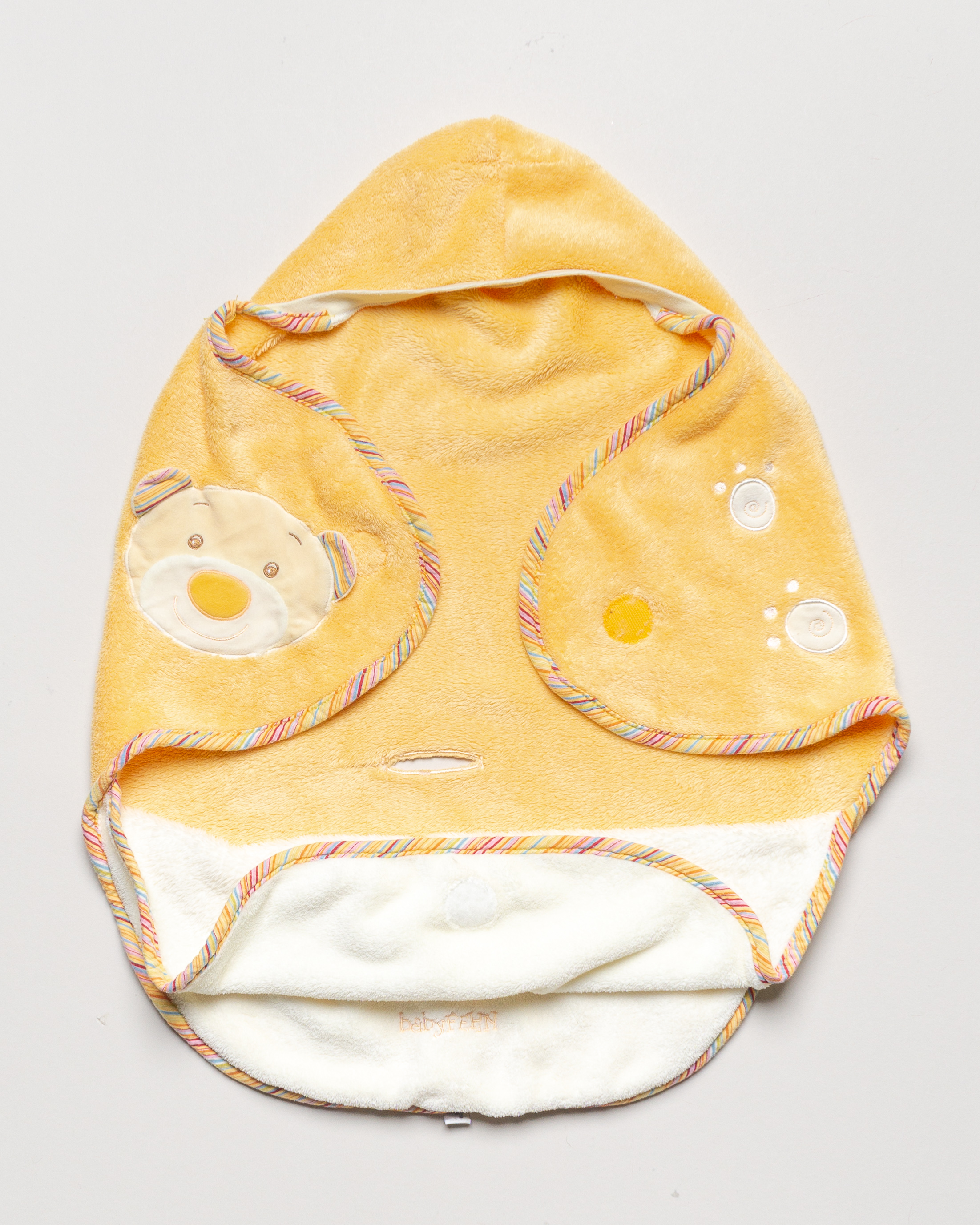 Schlafsack Gr. 62 – Pucksack Einschlagdecke Maxi Cosi Babyschale Gelb Teddy Bär