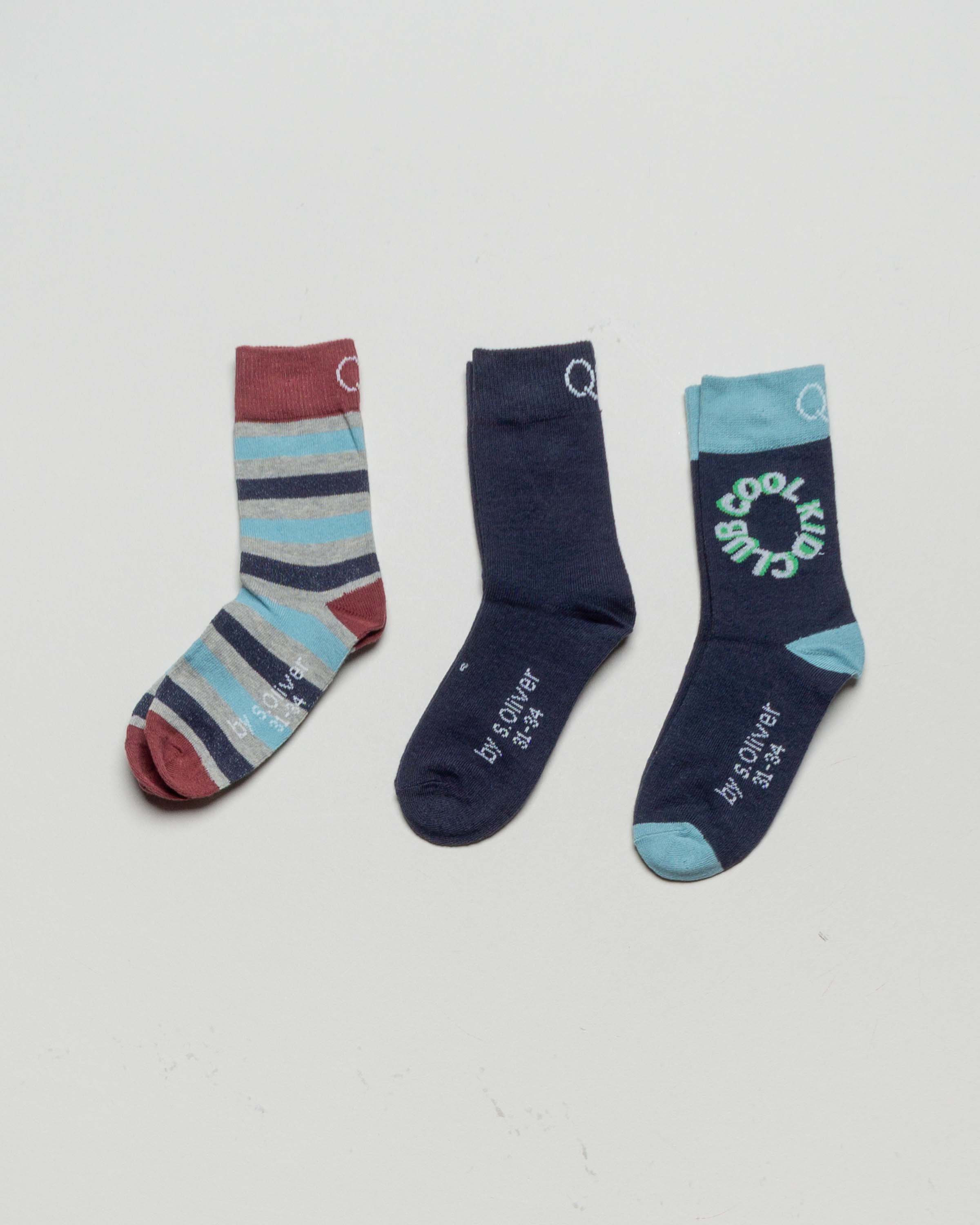 3 Socken Gr. 27-34 – NEU S.Oliver Ringel Cool Mädchen Junge