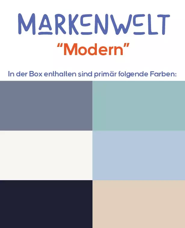 Box "Modern" – blau, pastell, Kragen, Fliege