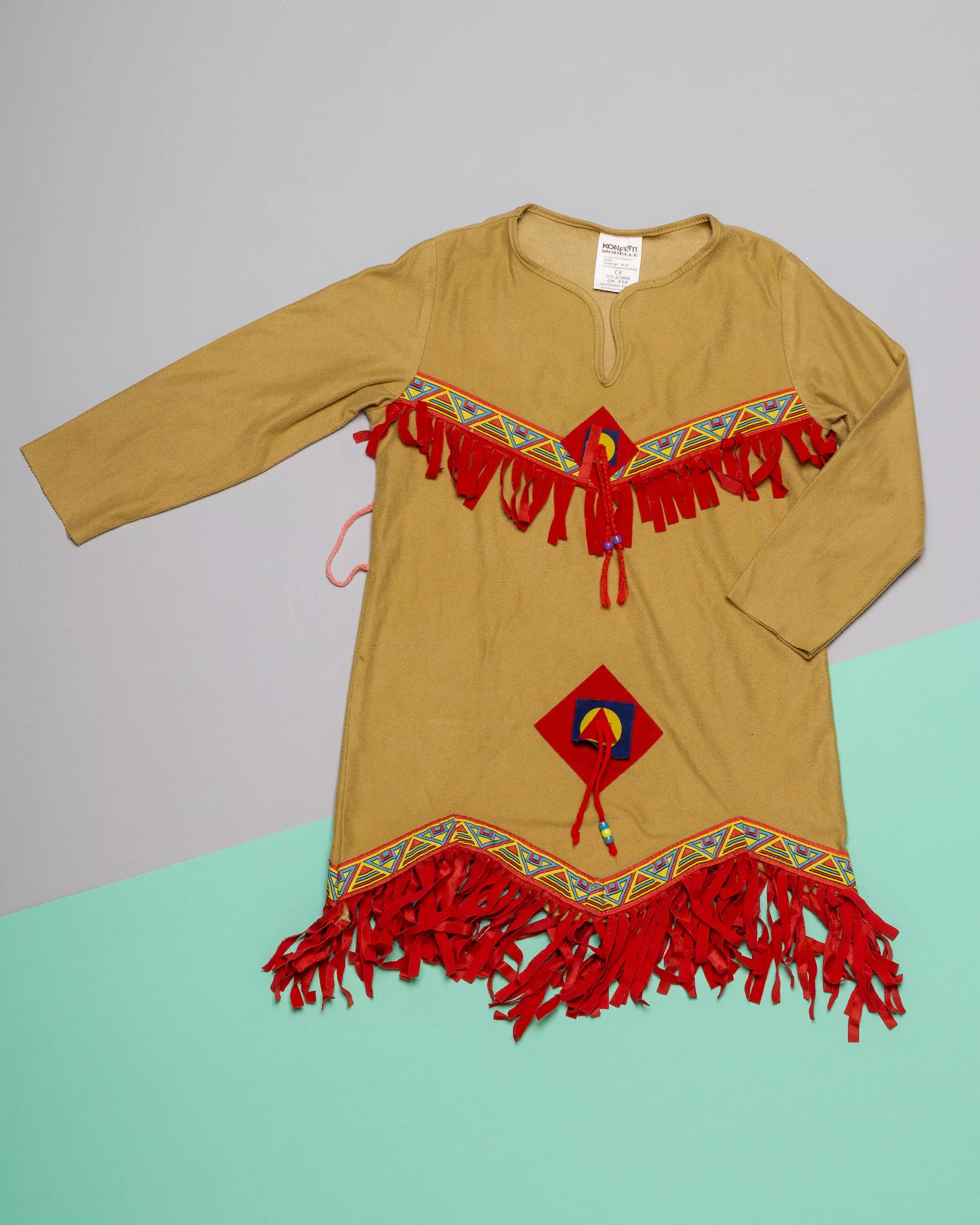 Indianer Umhang Gr. 110/116 für unisex - Kostüm 