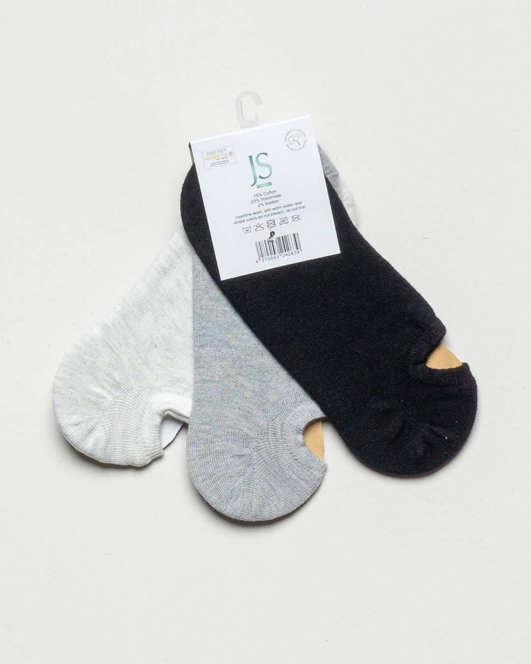 3 Paar Socken Gr. 36-40 – NEU Sneakersocken Set Pack grau schwarz beige Jungen Mädchen