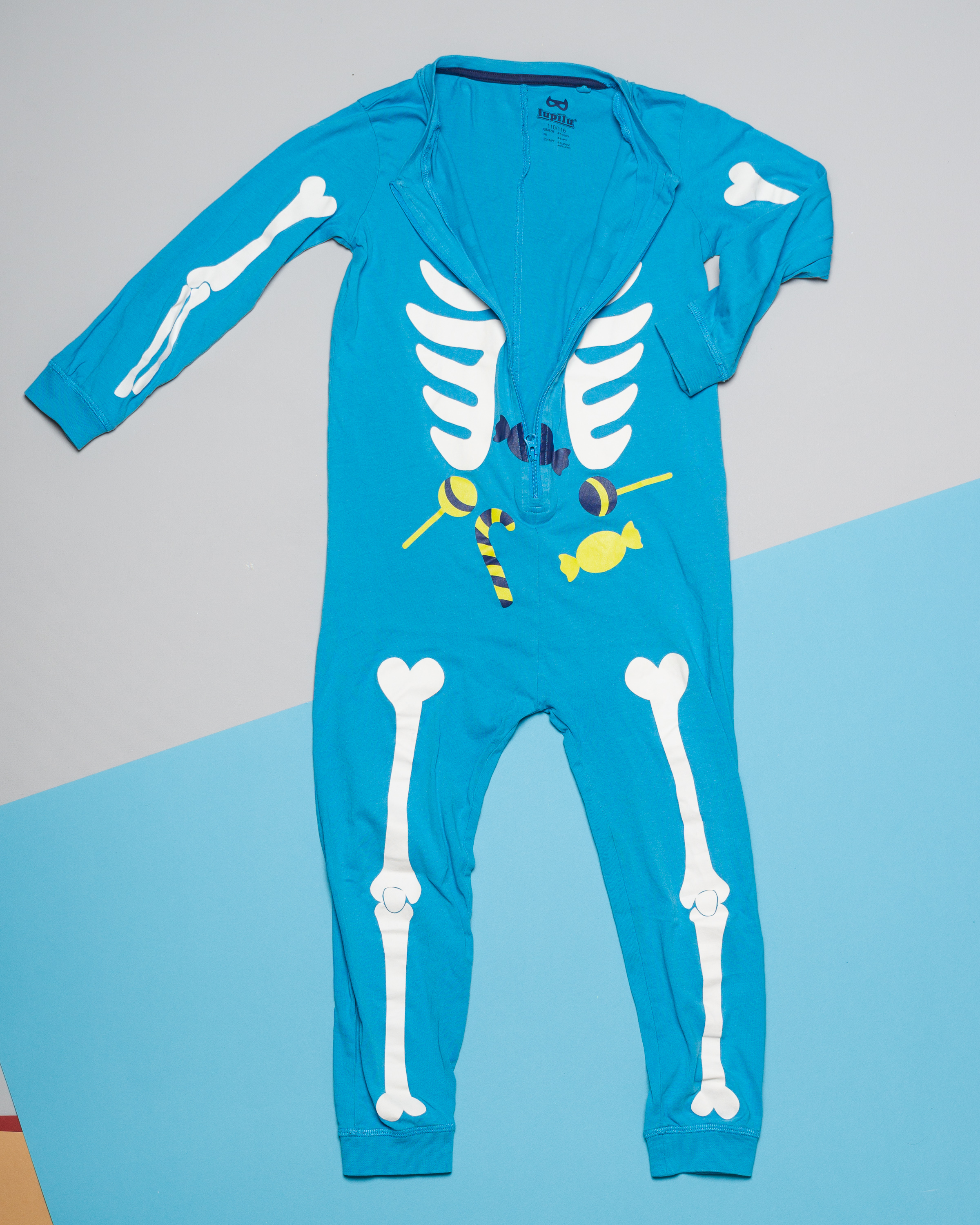 Skelett Anzug Gr. 110/116 – von Lupilu, Schlafanzug, Halloween