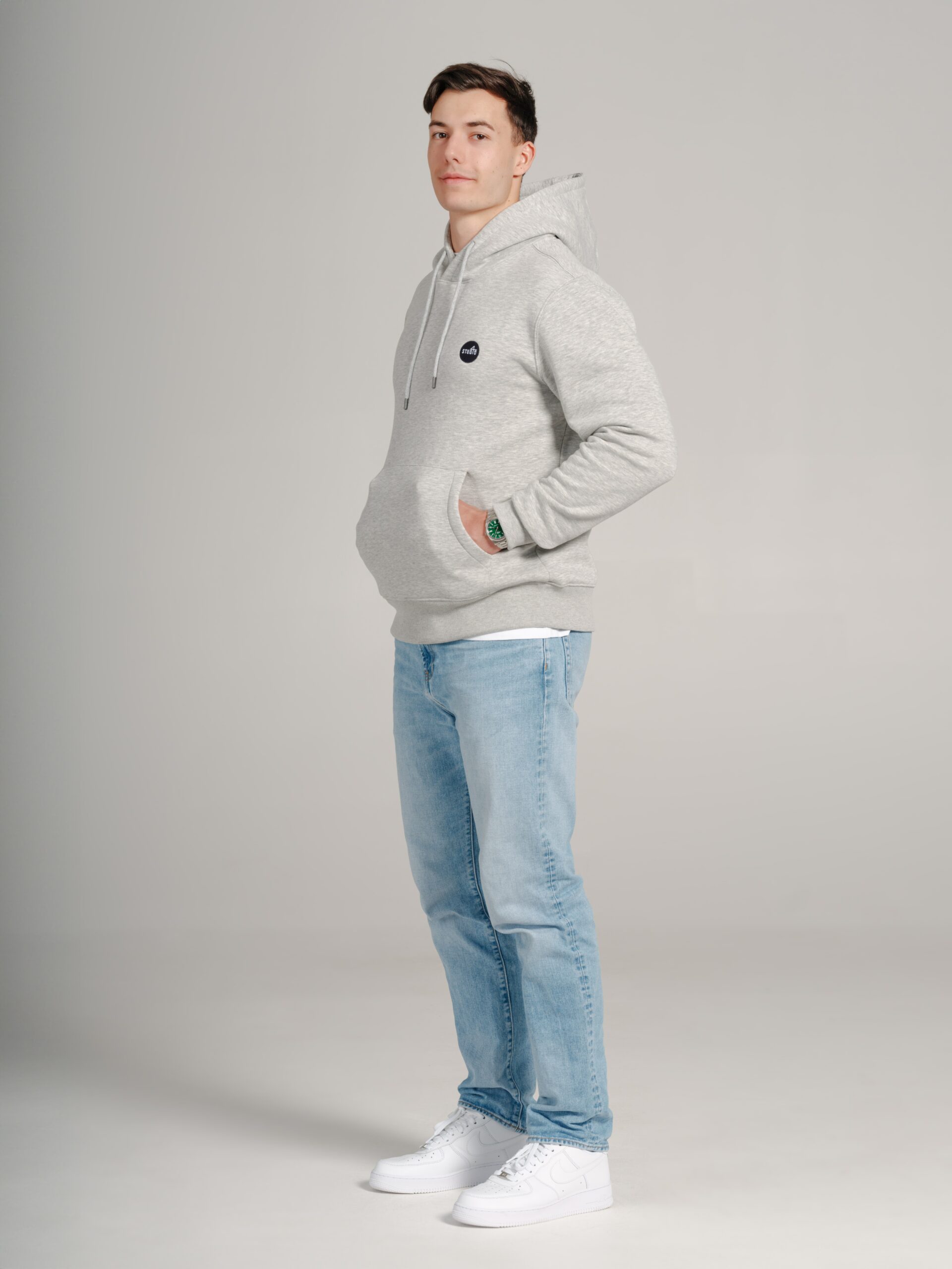 Hoodie Gr. S-XL – NEU Studio4 Moonlight Hoodie Grey / Navy