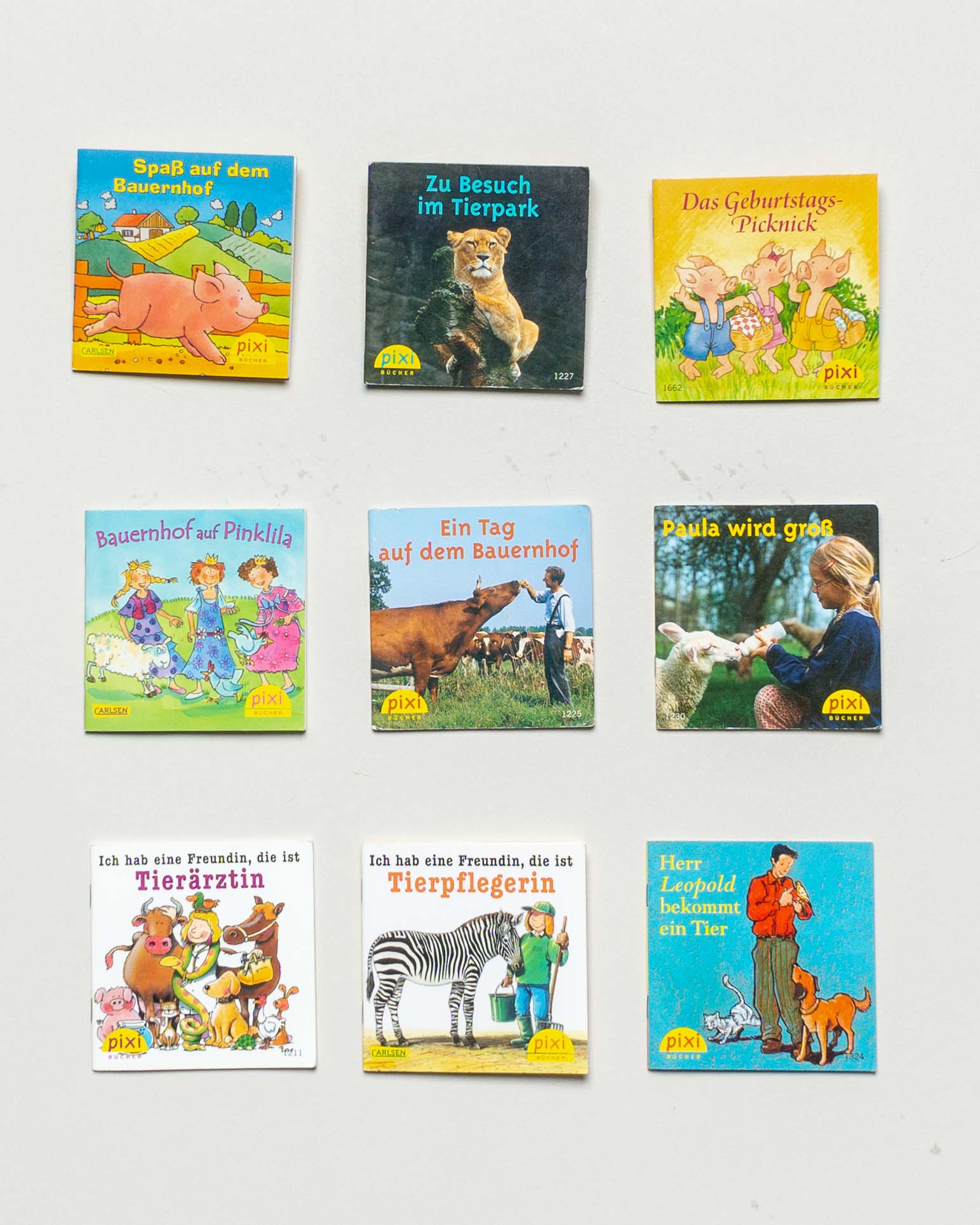 9 Pixi Bücher – Tiere Tierpark Bauernhof Minibücher Set