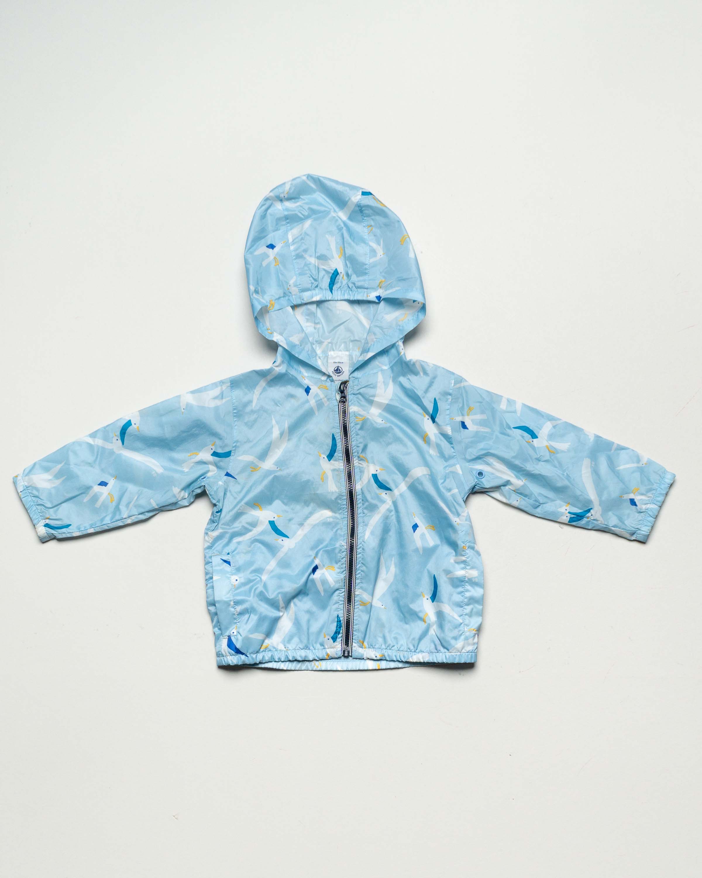 Windjacke Gr. 74/80 - dünne Regenjacke blau Mädchen Junge