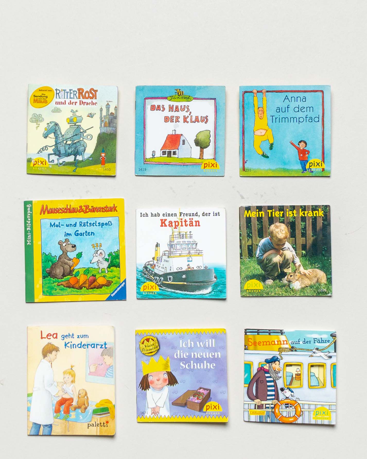 9 Pixi Bücher – Ritter Kinderarzt Janosch Minibücher Set