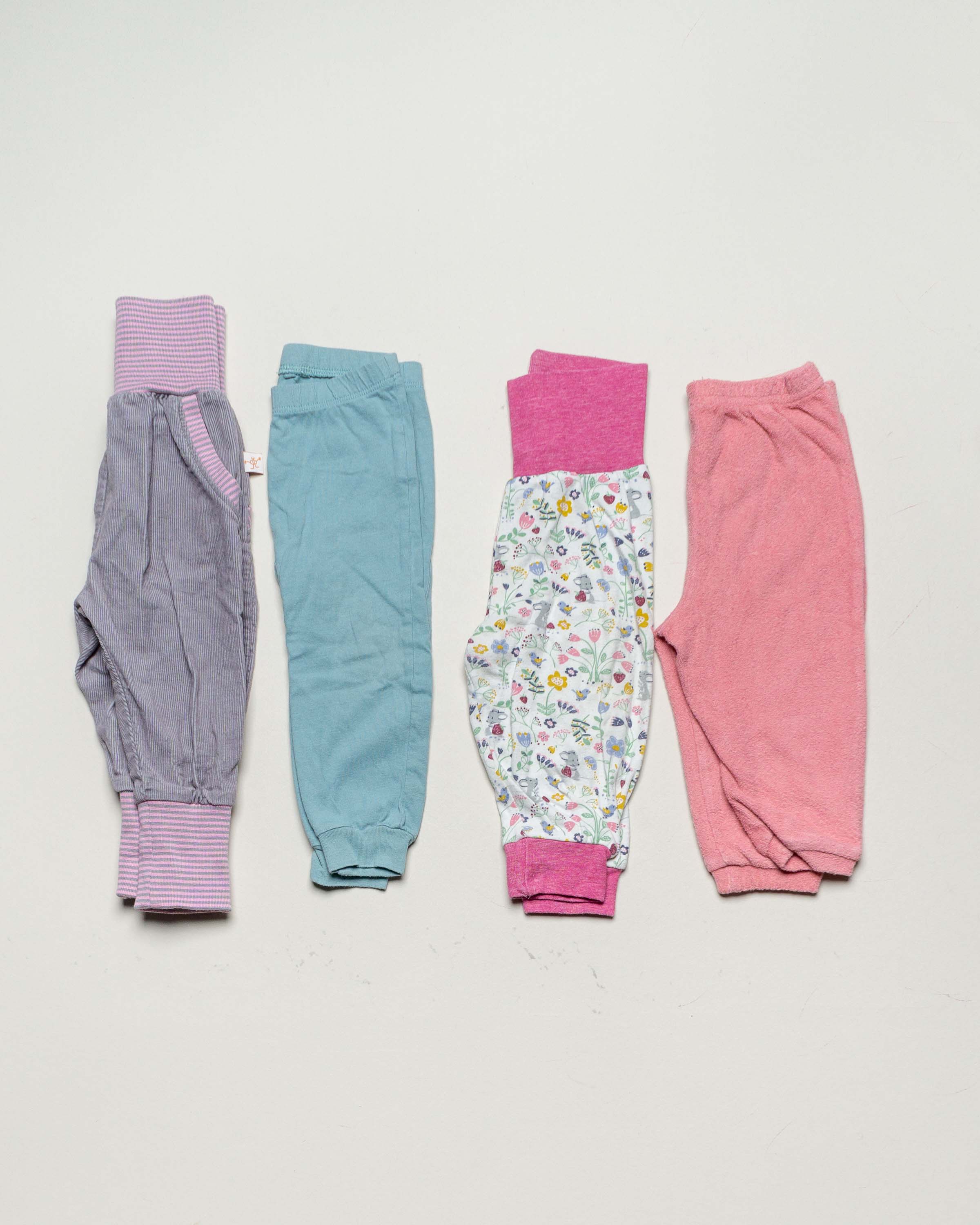 4 Jogginghosen Gr. 74 – pastell – rosa Mädchen Jungen Set Pack