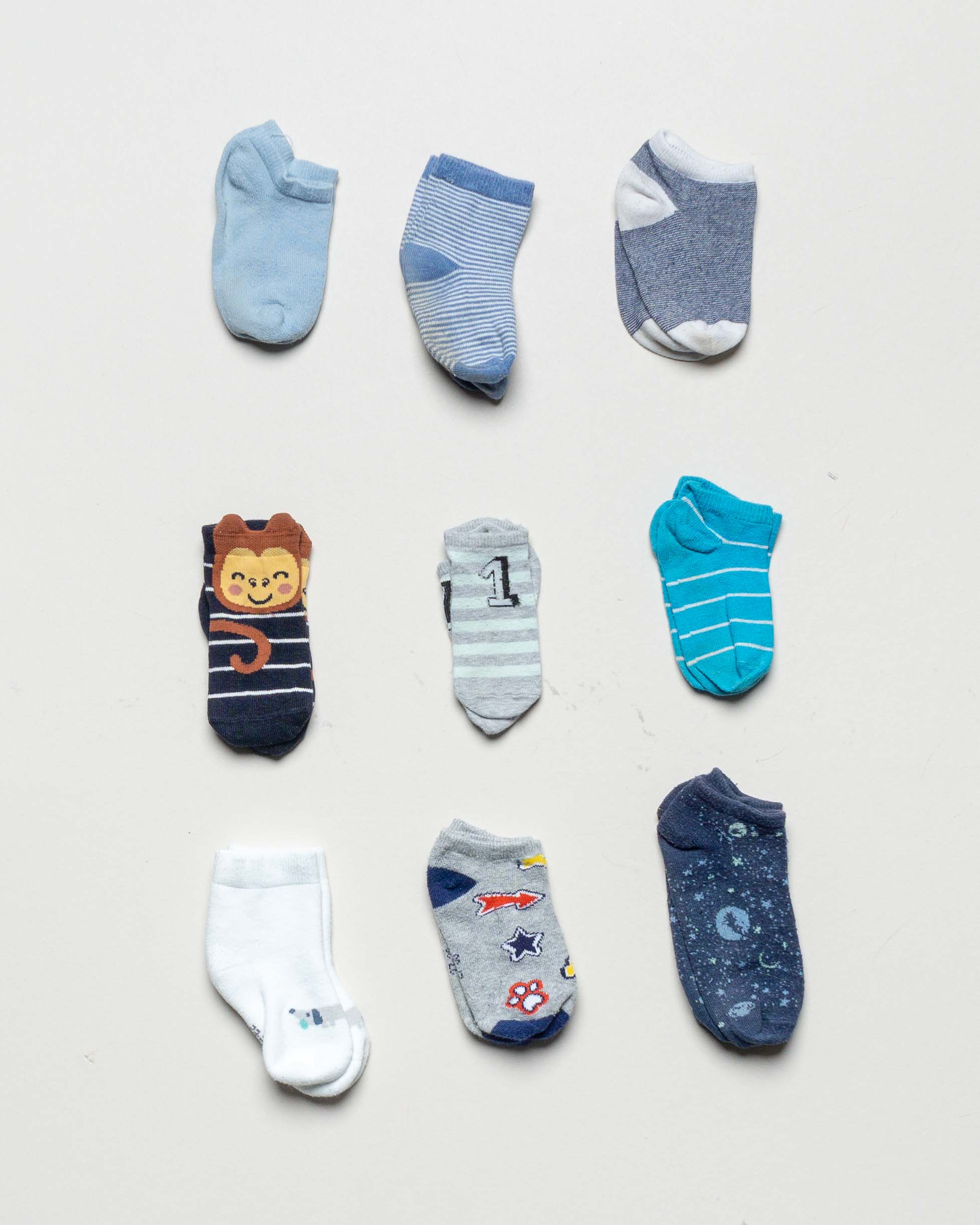 9 Paar Socken Gr. 23-26 – Gr. 80/86/92/98 Set Pack 