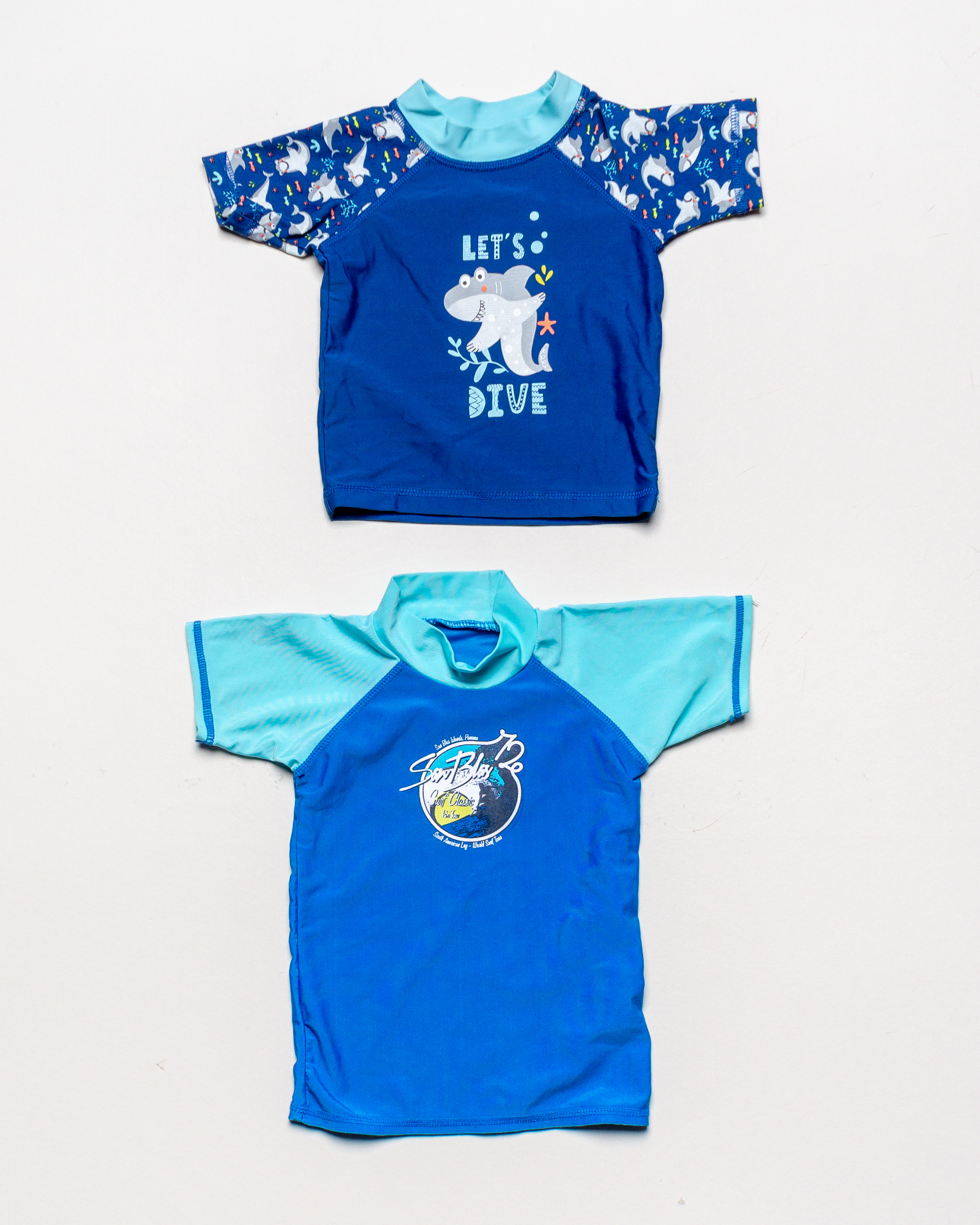 2 Teile Gr. 74/80 – UV Schutz Sonnenschutz T-Shirts Strandkleidung Baby