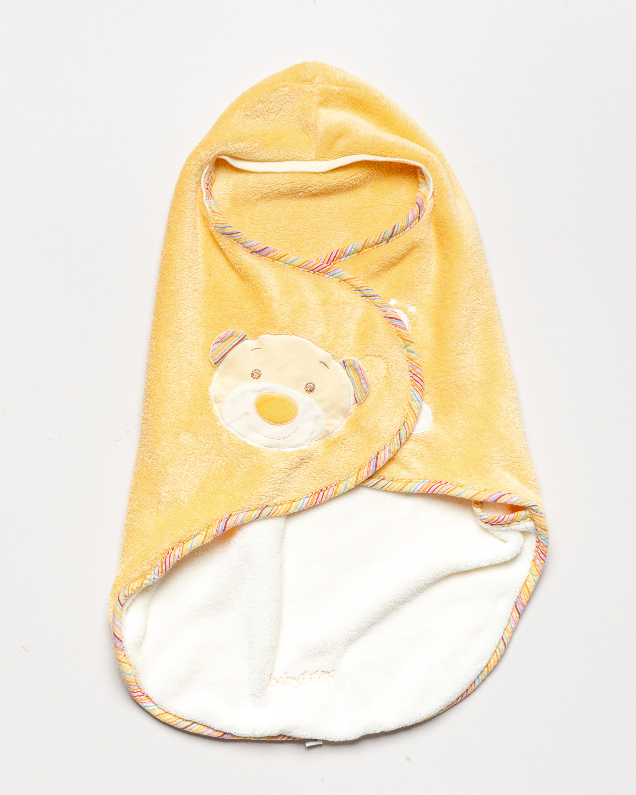Schlafsack Gr. 62 – Pucksack Einschlagdecke Maxi Cosi Babyschale Gelb Teddy Bär