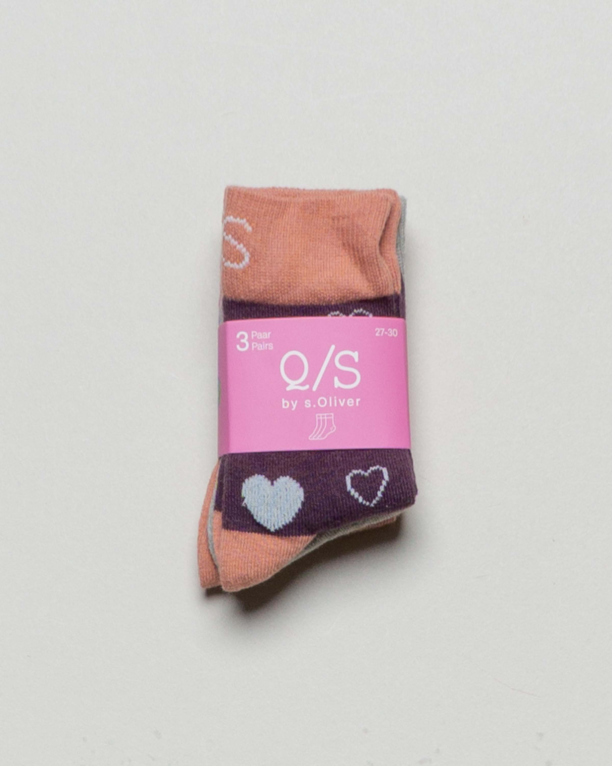 3 Socken Gr. 23-34 – NEU S.Oliver Herzen Mädchen Junge