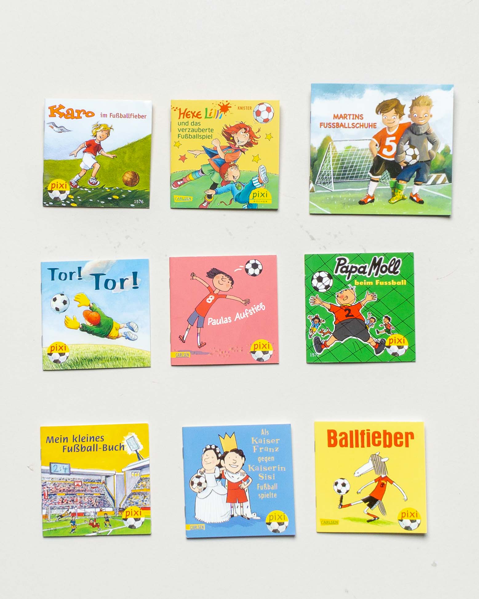 9 Pixi Bücher – Fußball Tor Minibücher Set