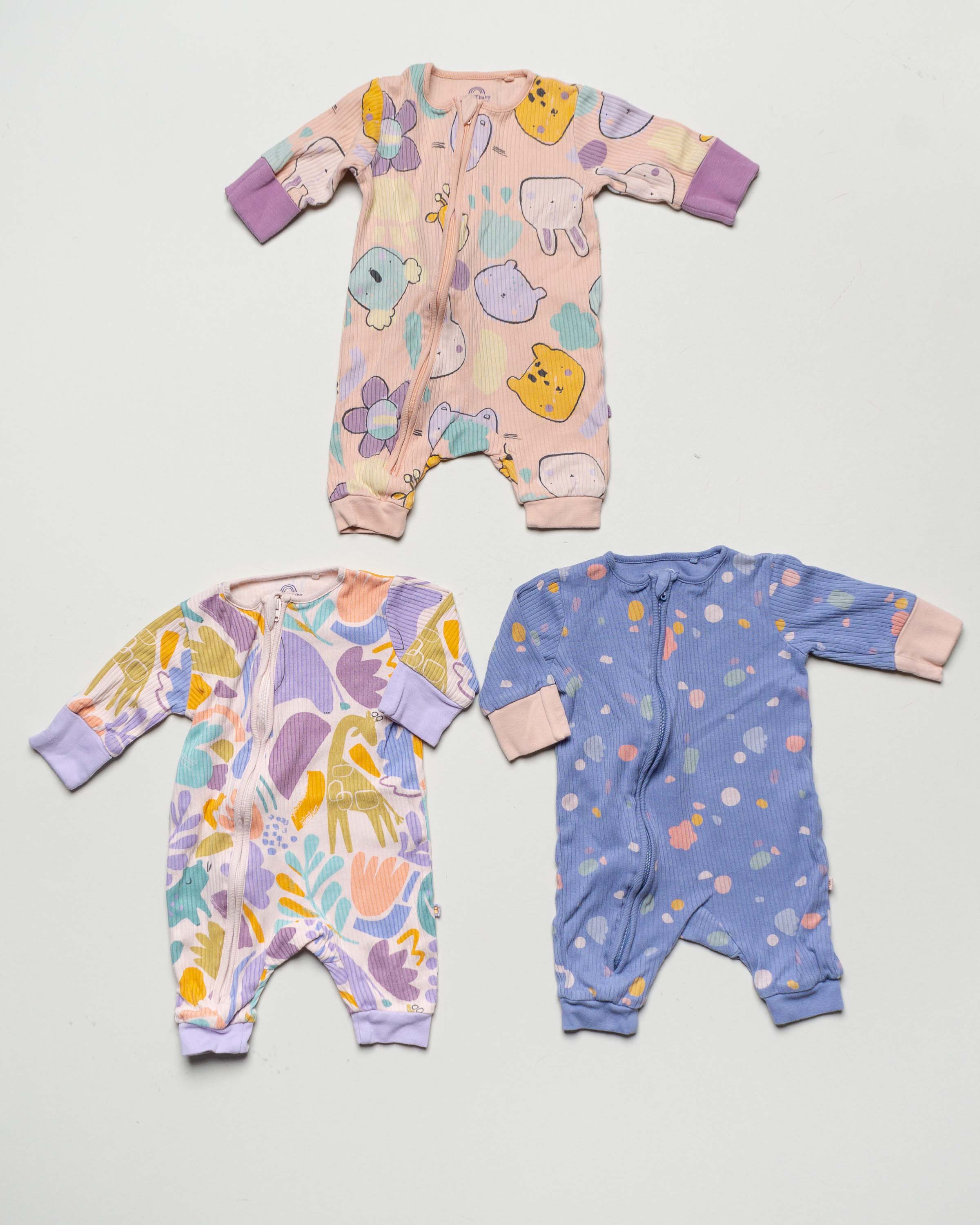 3 Strampler – Gr. 50–56 3x Next baby Set Pack Mädchen Junge