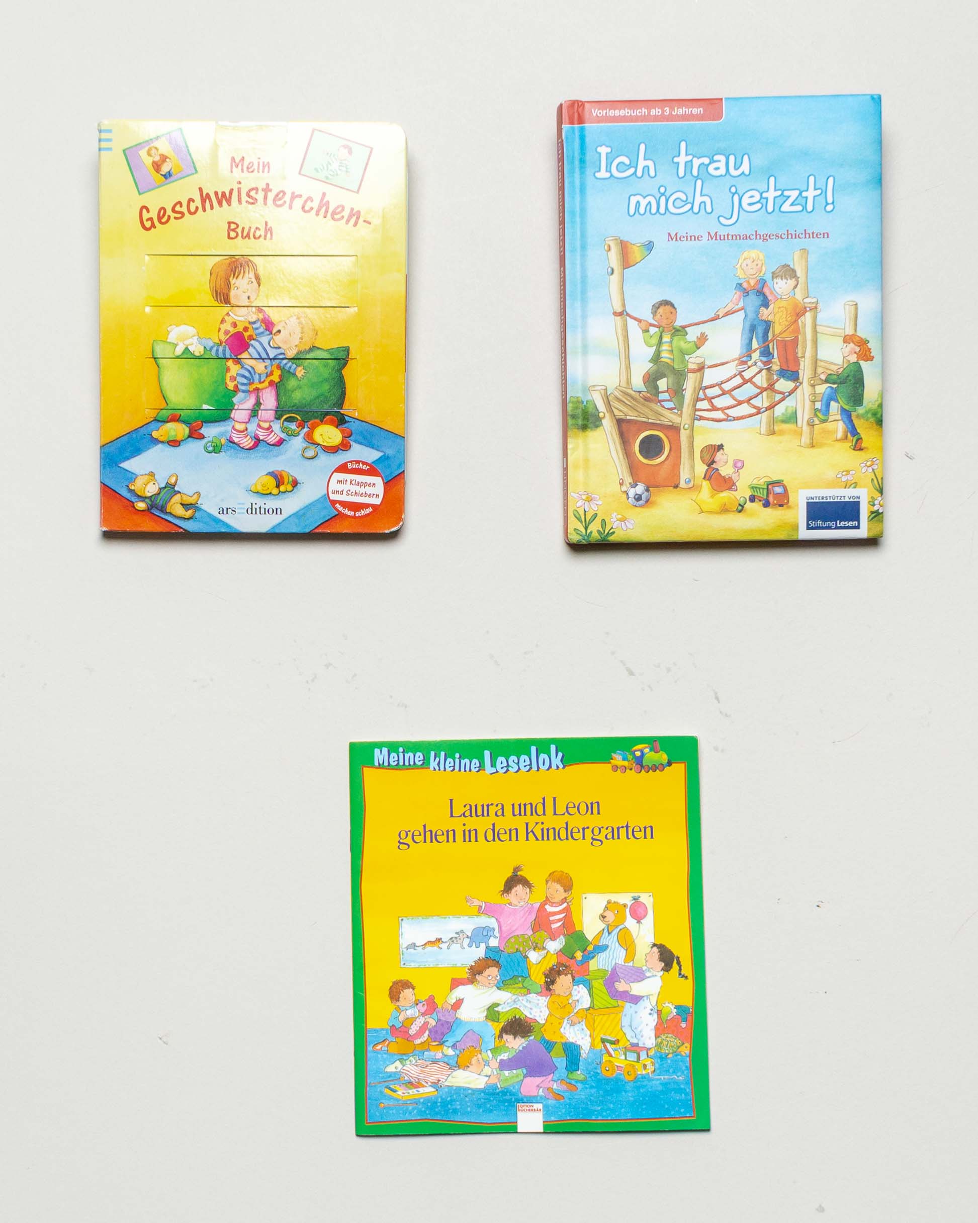 3 Bücher – Geschwister Kindergarten Mut