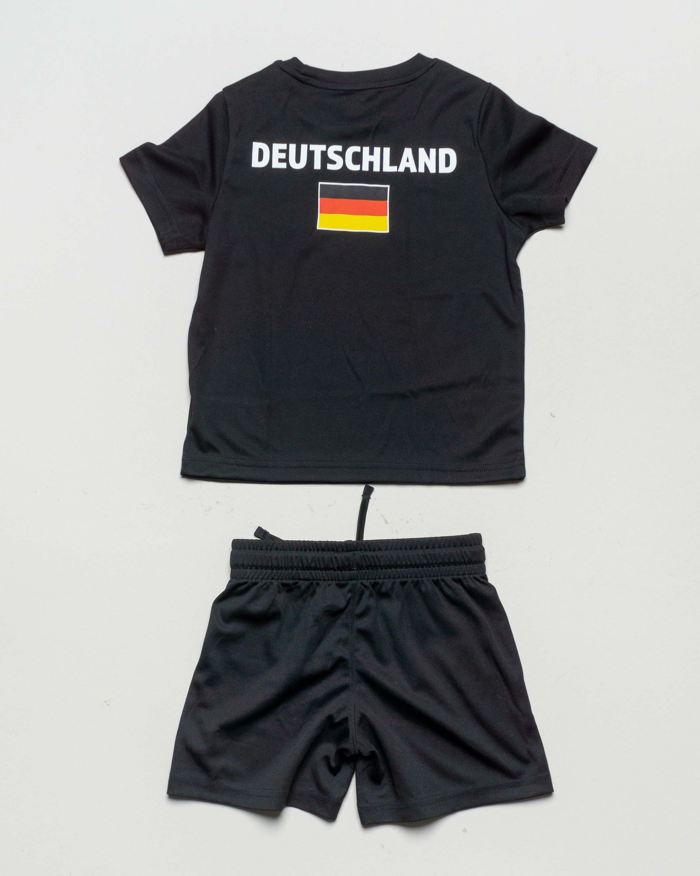 1 Fußballoutfit Gr. 110-140 – NEU Trikot Set UEFA EURO 2024 schwarz Mädchen Junge  