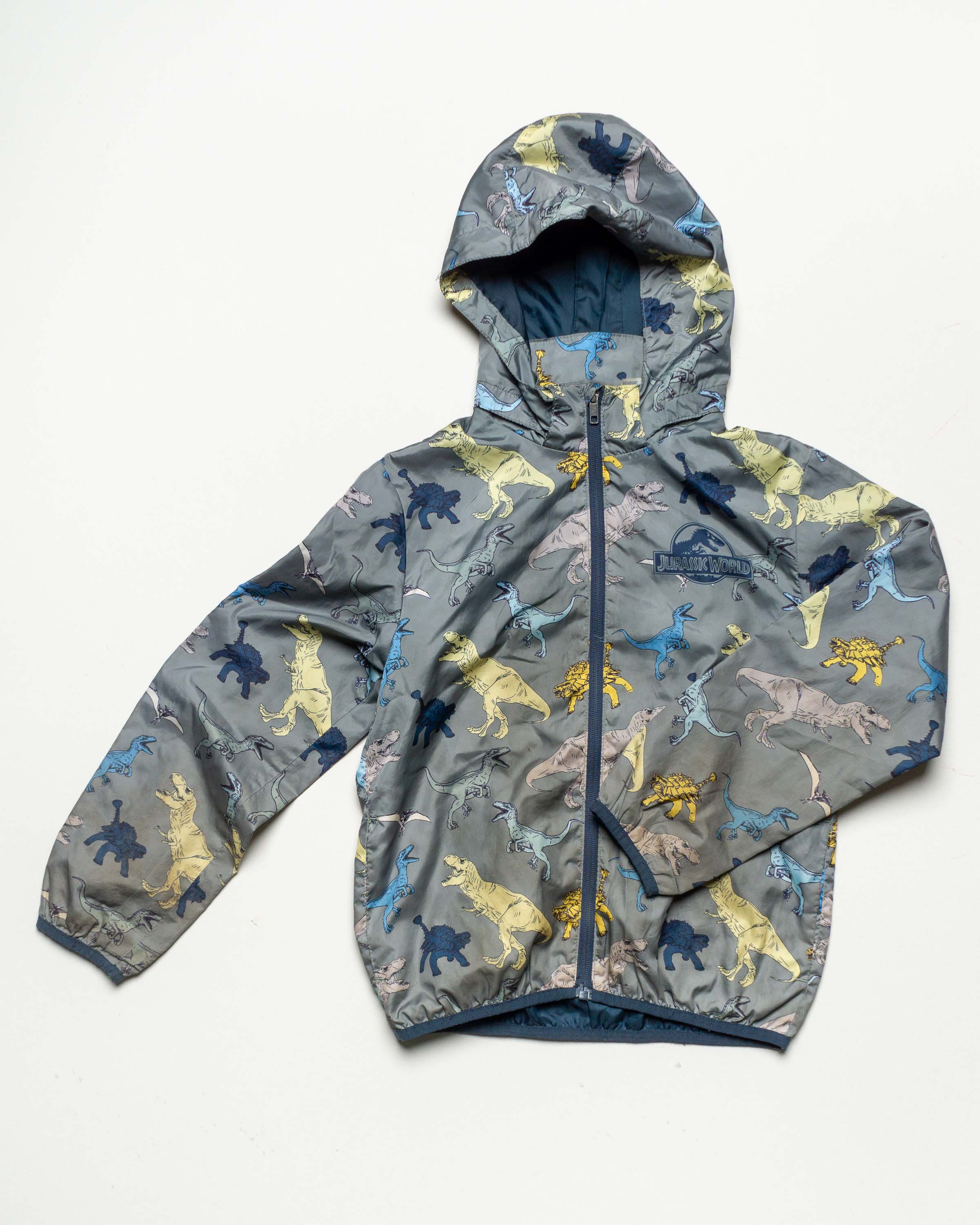 Matschjacke Gr. 86/92 - Regenjacke Dinos grün Mädchen Junge 