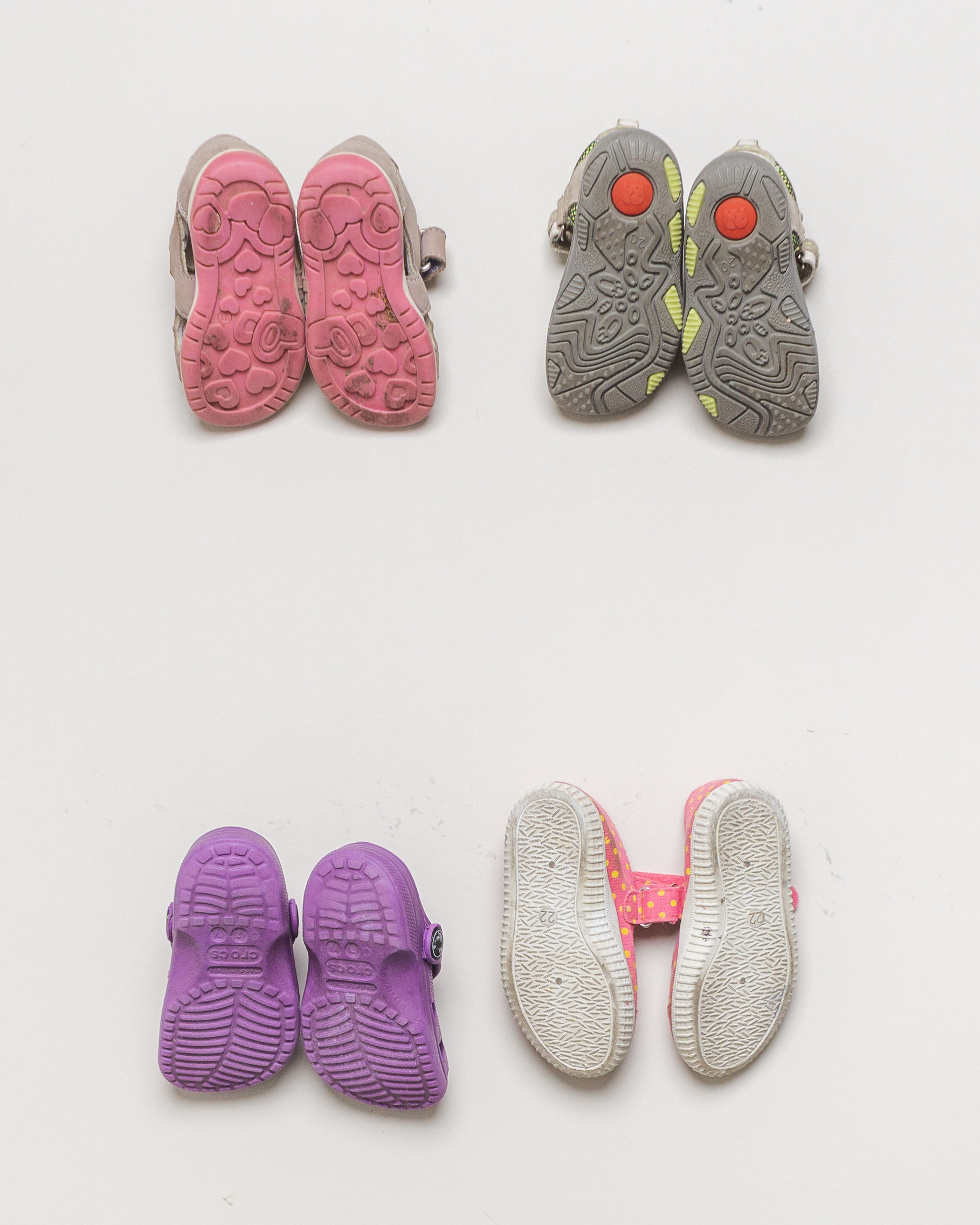 1 Paar Schuhe Gr. 21 – Sandalen Hausschuhe Leder Rosa Pink Klett Leder Crocs