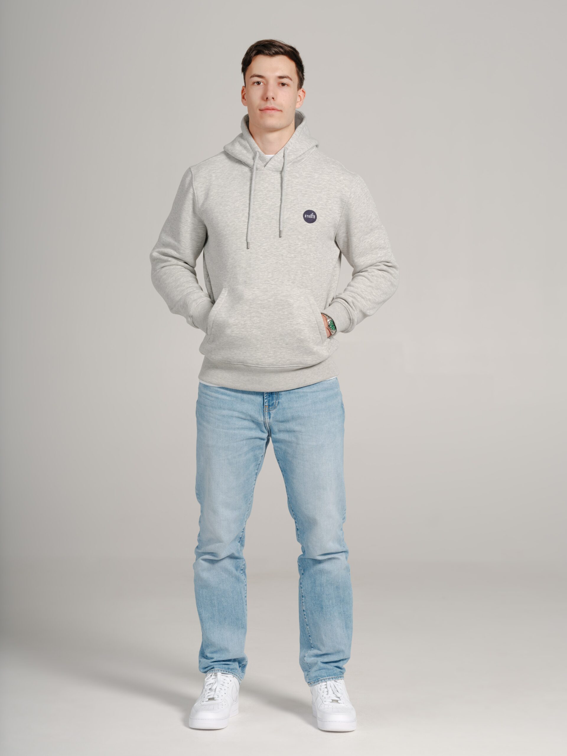 Hoodie Gr. S-XL – NEU Studio4 Moonlight Hoodie Grey / Navy