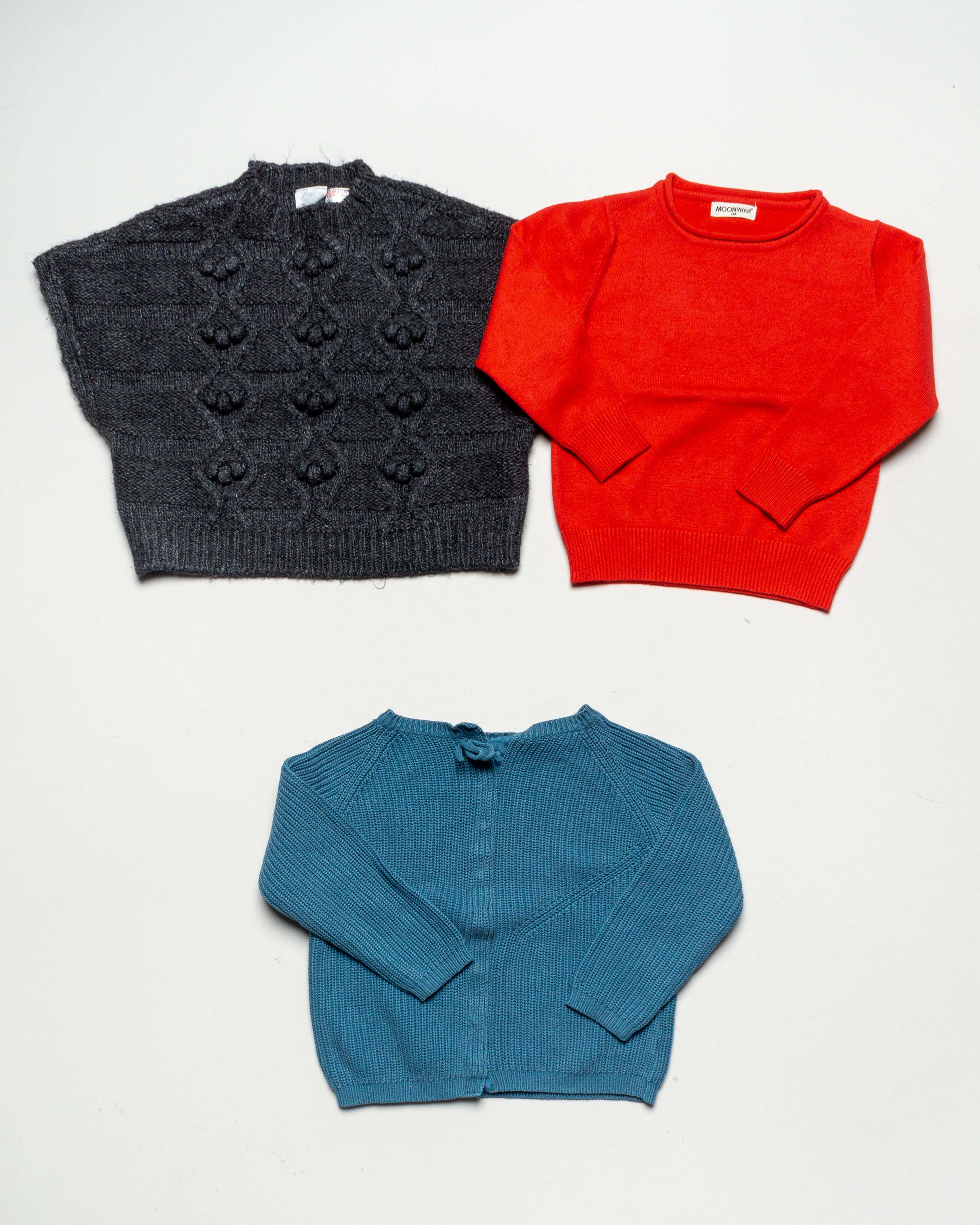 3 Pullover Gr. 98/104 – Zara, name it, Moonyker  rot Jungen Mädchen Pack Set